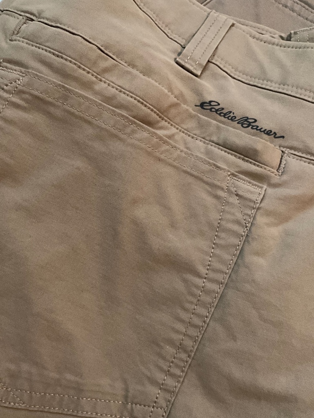 Eddie Bauer Stretch 5-Pocket style pants in dark tan